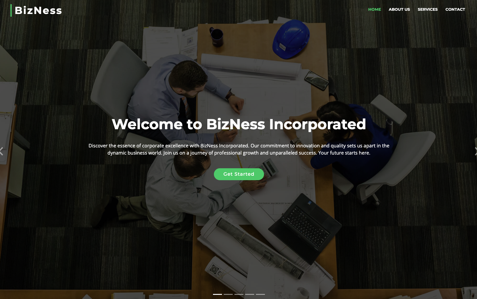 Image showing the main page of bizness.htb